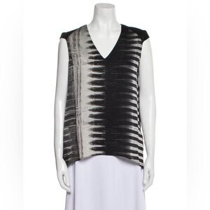 Helmut Lang Silk Striped Top